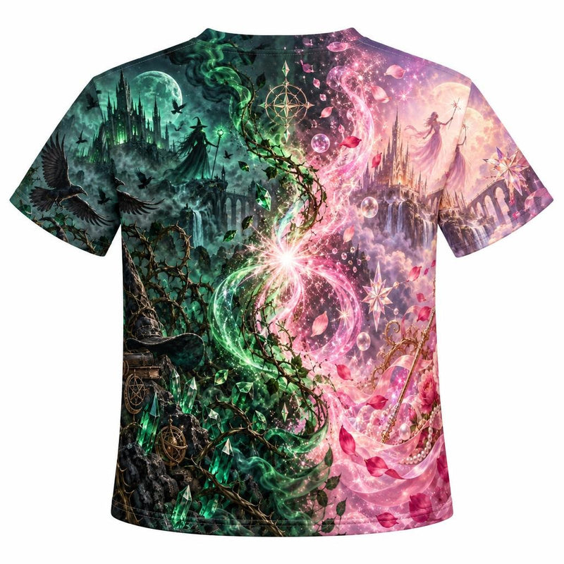 Pink & Green Witch Enchantment All Over Youth T-Shirt Youth T-Shirts Old Glory