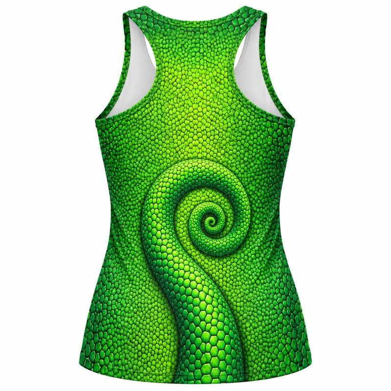 Charming Chameleon Sidekick Costume All Over Women's Racerback Tank Top Women's Tank Tops Old Glory