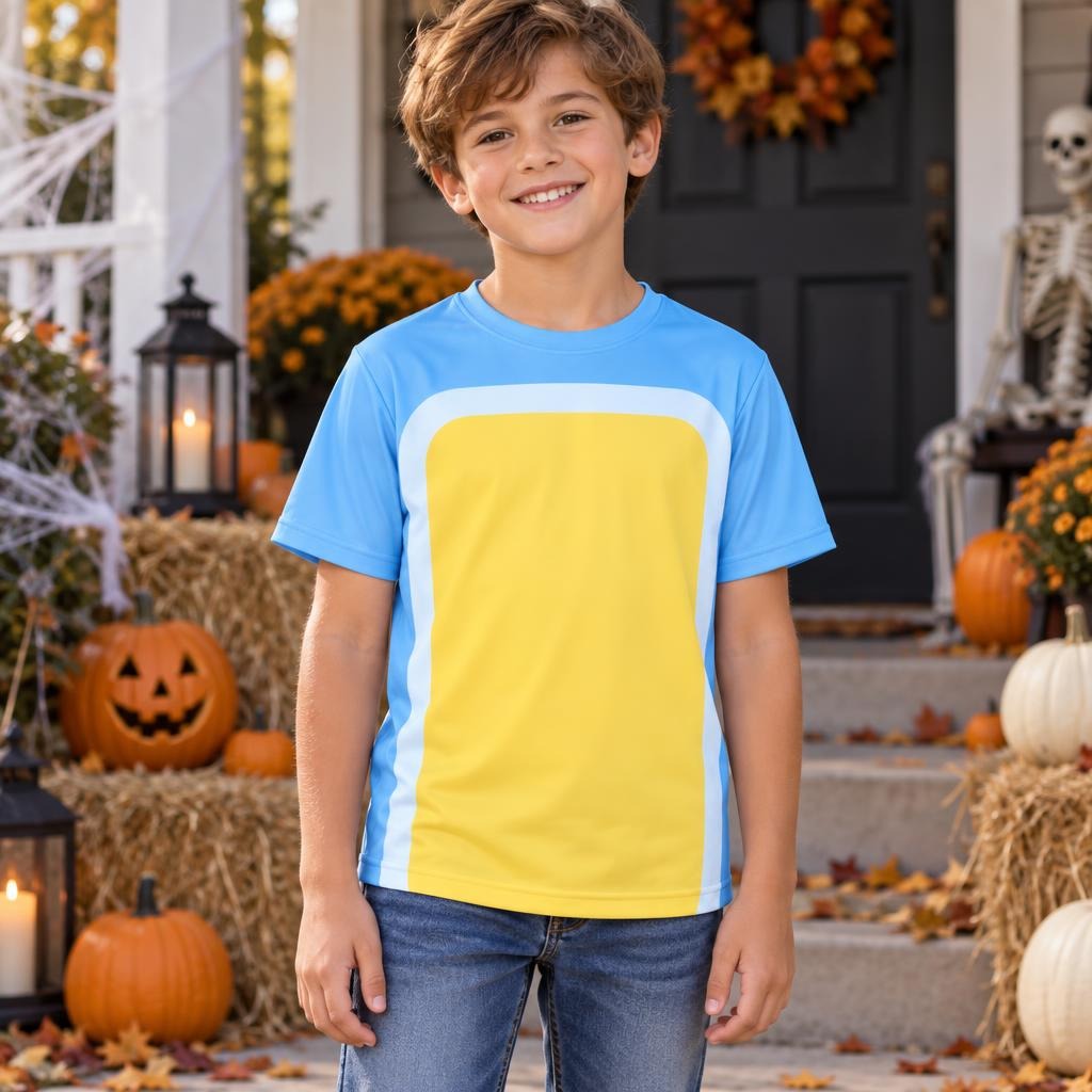 Big Blue Pup Costume All Over Youth T-Shirt