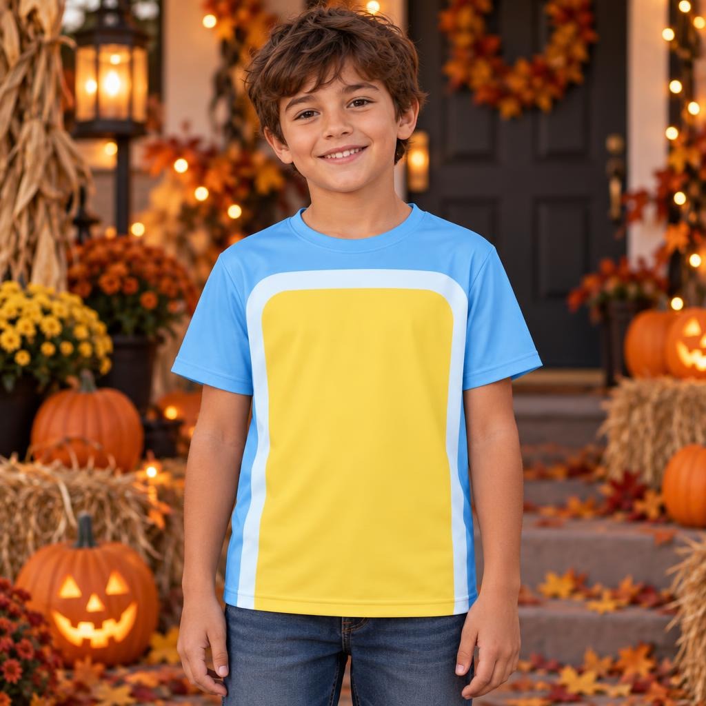 Big Blue Pup Costume All Over Youth T-Shirt