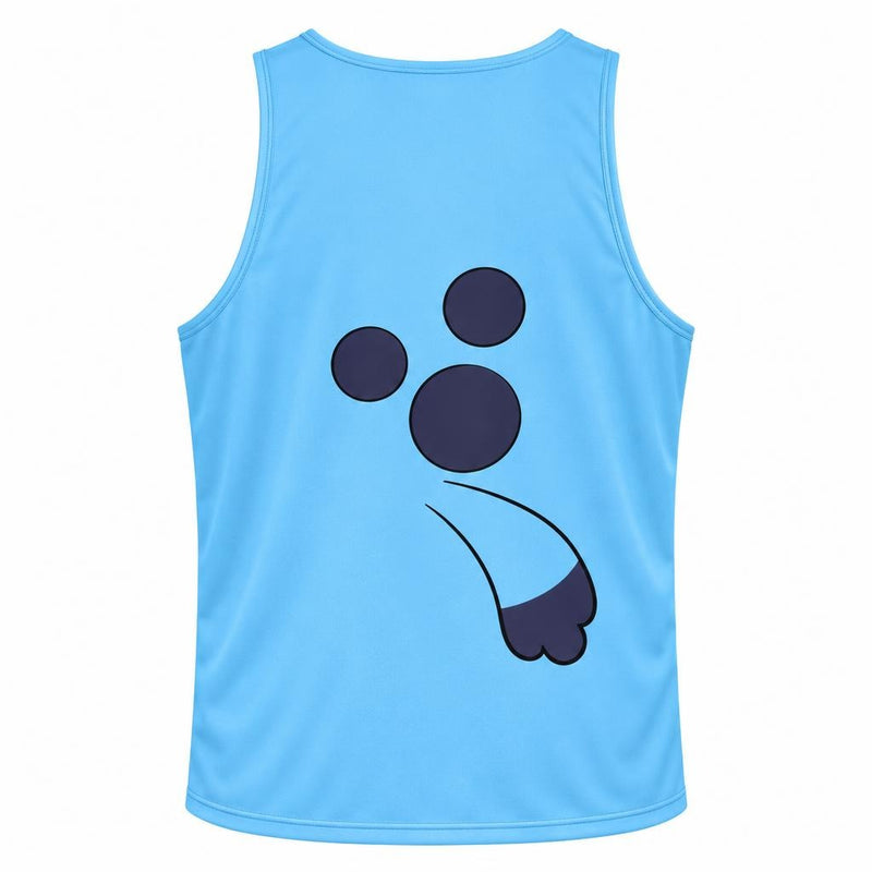 Big Blue Pup Costume All Over Men's Tank Top Men's Tank Tops Old Glory