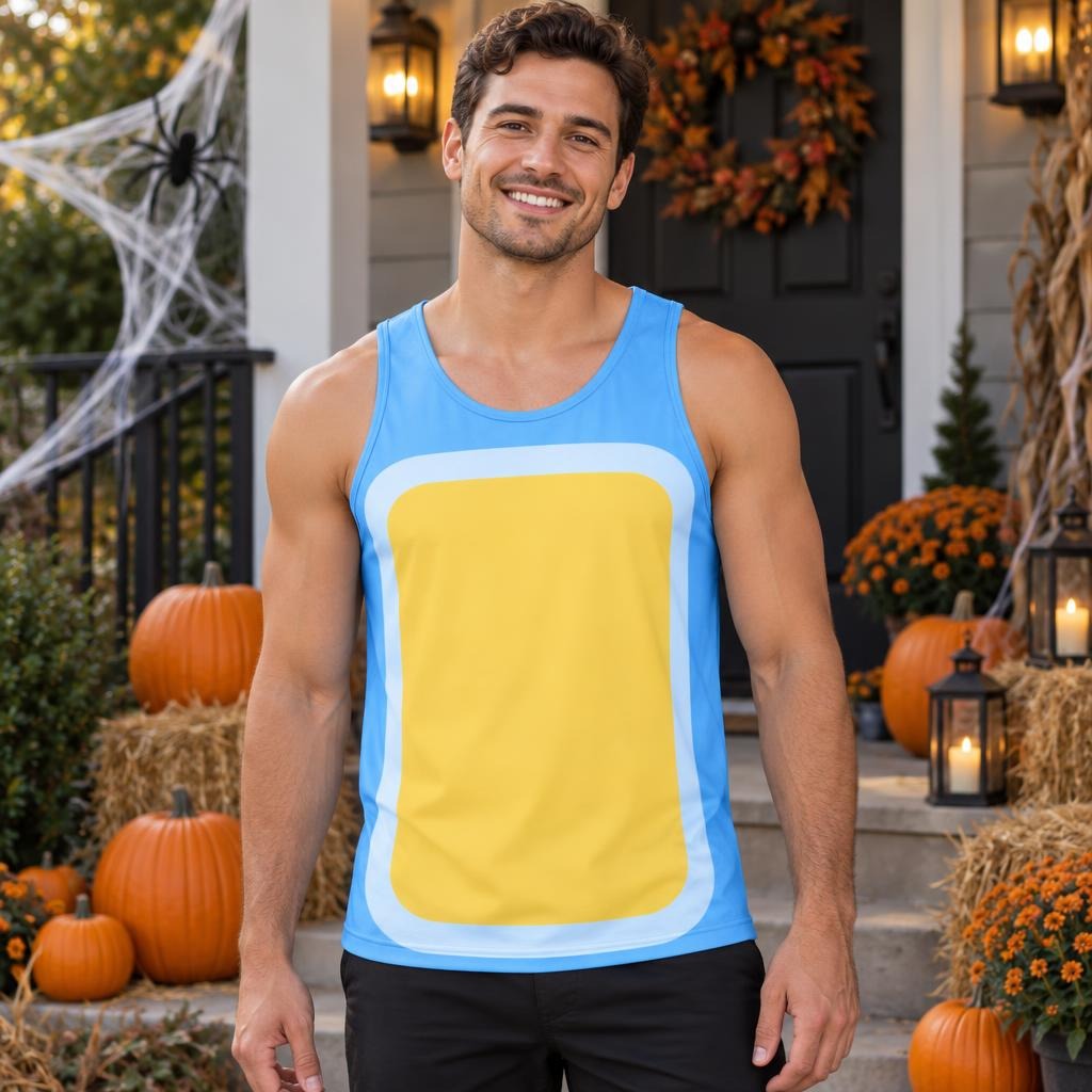 Big Blue Pup Costume All Over Men's Tank Top