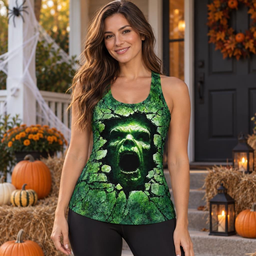 Zombie Breakthrough All Over Women's Racerback Tank Top