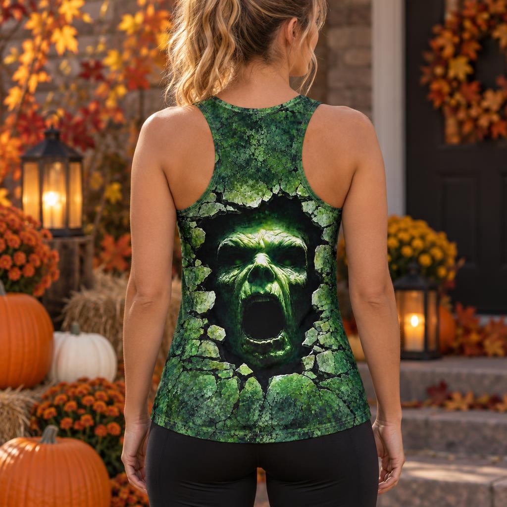Zombie Breakthrough All Over Women's Racerback Tank Top
