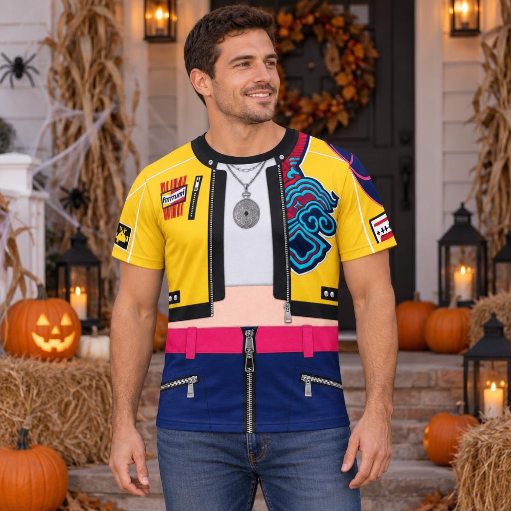 Golden Beat Fighter Costume All Over Men's T-Shirt