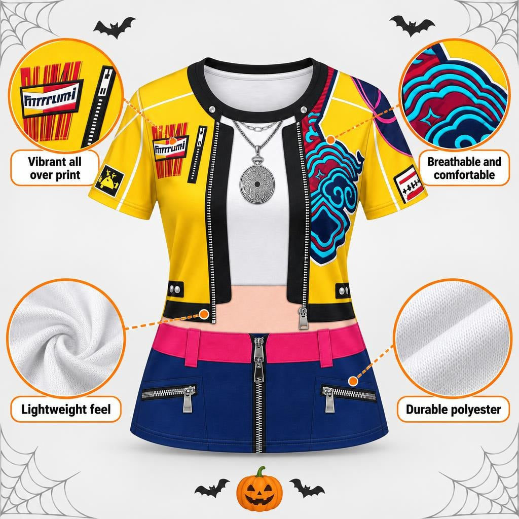 Golden Beat Fighter Costume All Over Women's T-Shirt