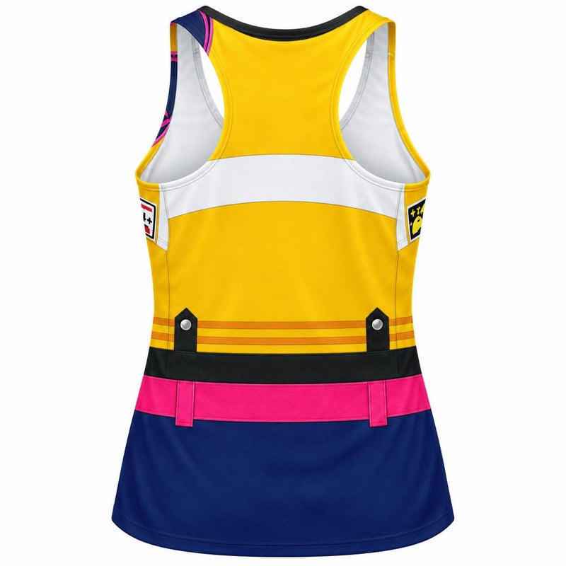 Golden Beat Fighter Costume All Over Women's Racerback Tank Top Women's Tank Tops Old Glory
