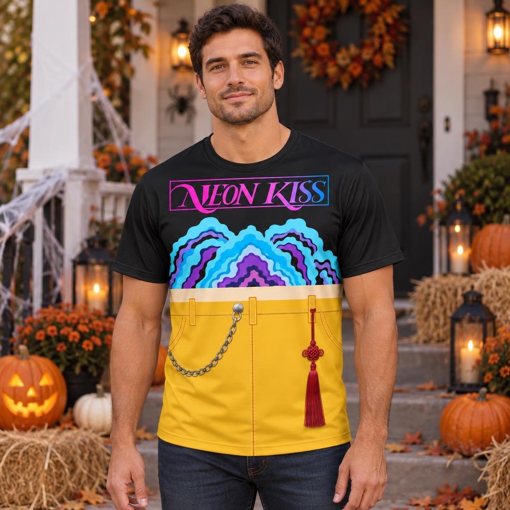 Neon Spirit Pop Star Costume All Over Men's T-Shirt