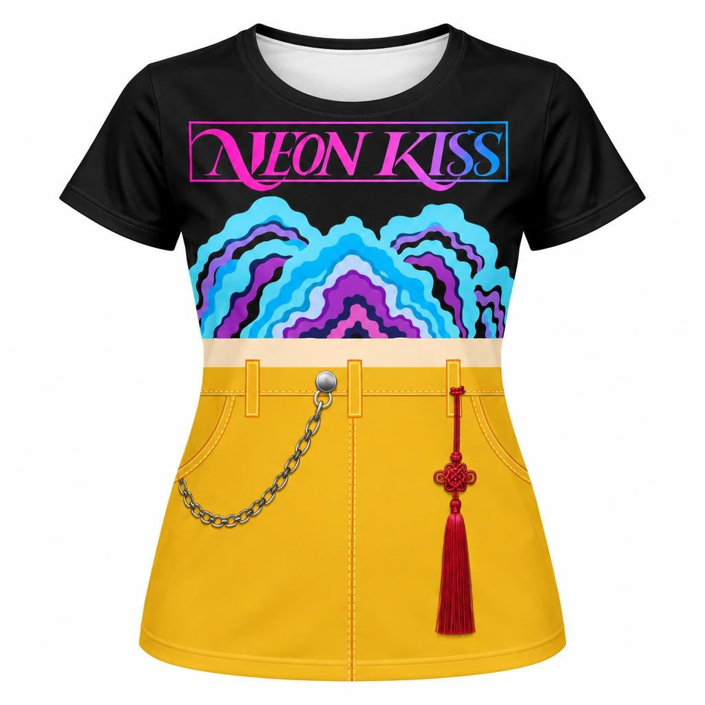 Neon Spirit Pop Star Costume All Over Women's T-Shirt