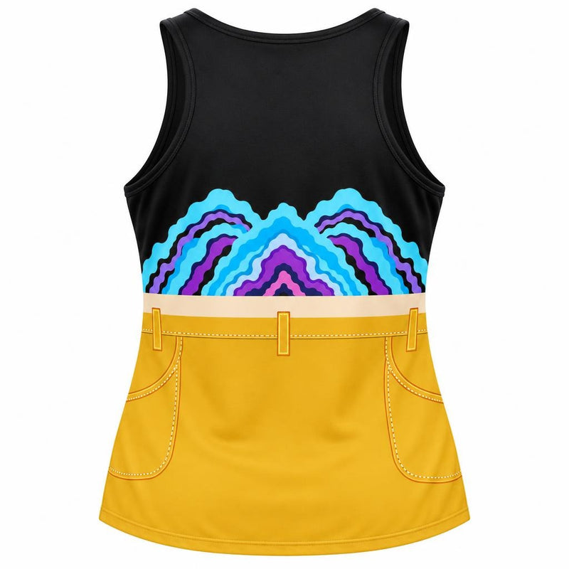Neon Spirit Pop Star Costume All Over Women's Racerback Tank Top Women's Tank Tops Old Glory