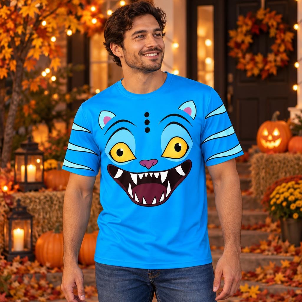 Blue Mischief Tiger Costume All Over Men's T-Shirt