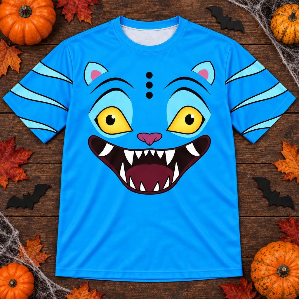 Blue Mischief Tiger Costume All Over Men's T-Shirt