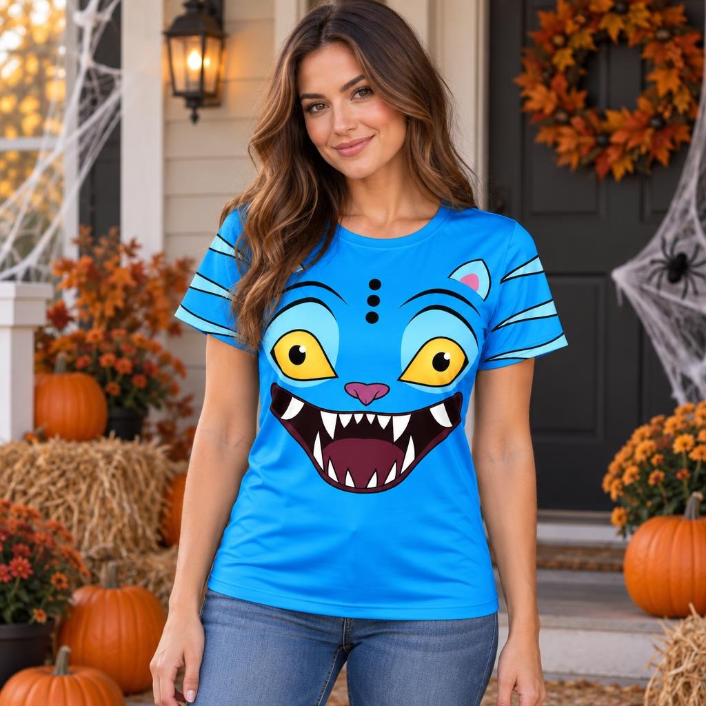 Blue Mischief Tiger Costume All Over Women's T-Shirt