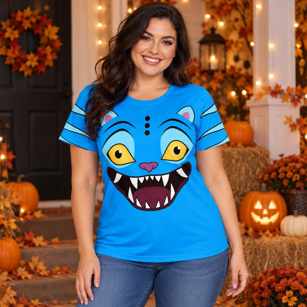Blue Mischief Tiger Costume All Over Women's T-Shirt