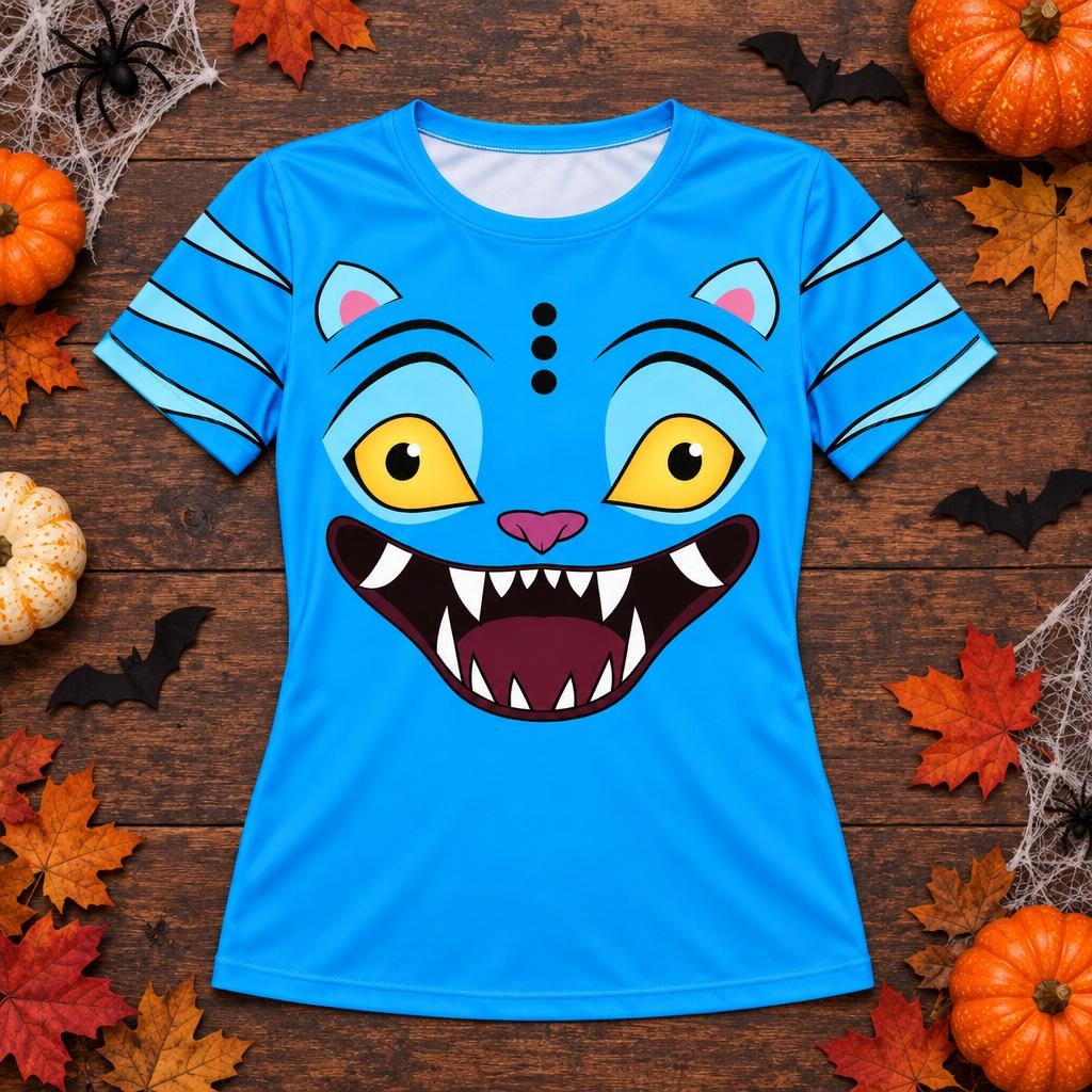 Blue Mischief Tiger Costume All Over Women's T-Shirt