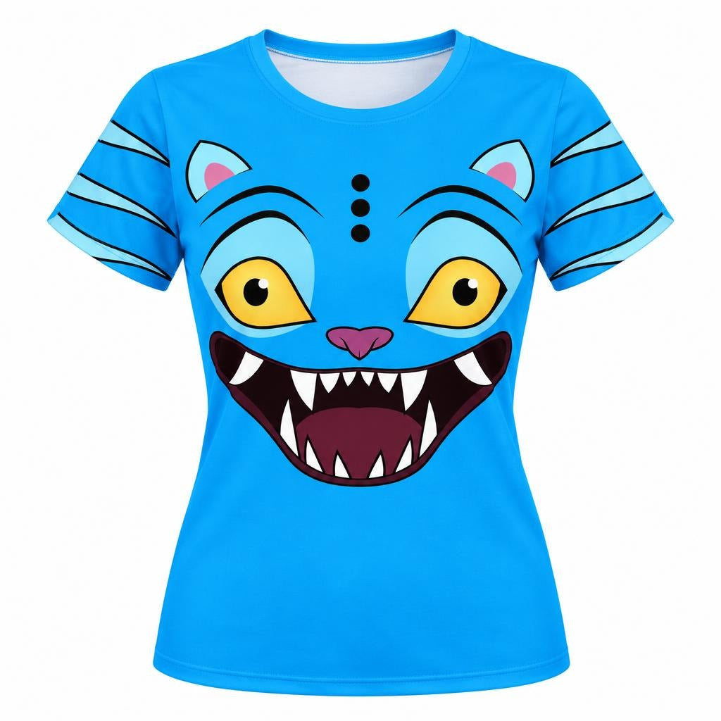 Blue Mischief Tiger Costume All Over Women's T-Shirt