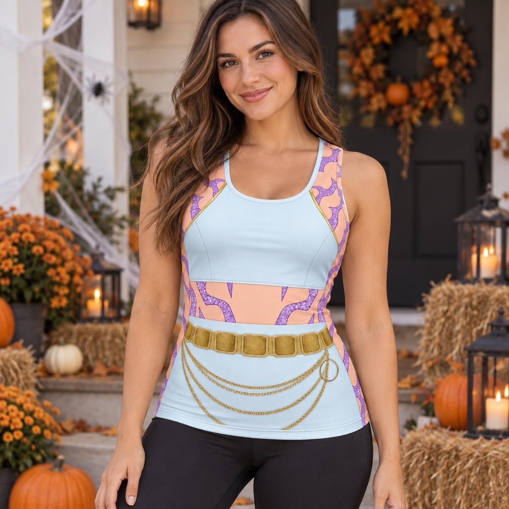 Moonlit Idol Warrior Costume All Over Women's Racerback Tank Top