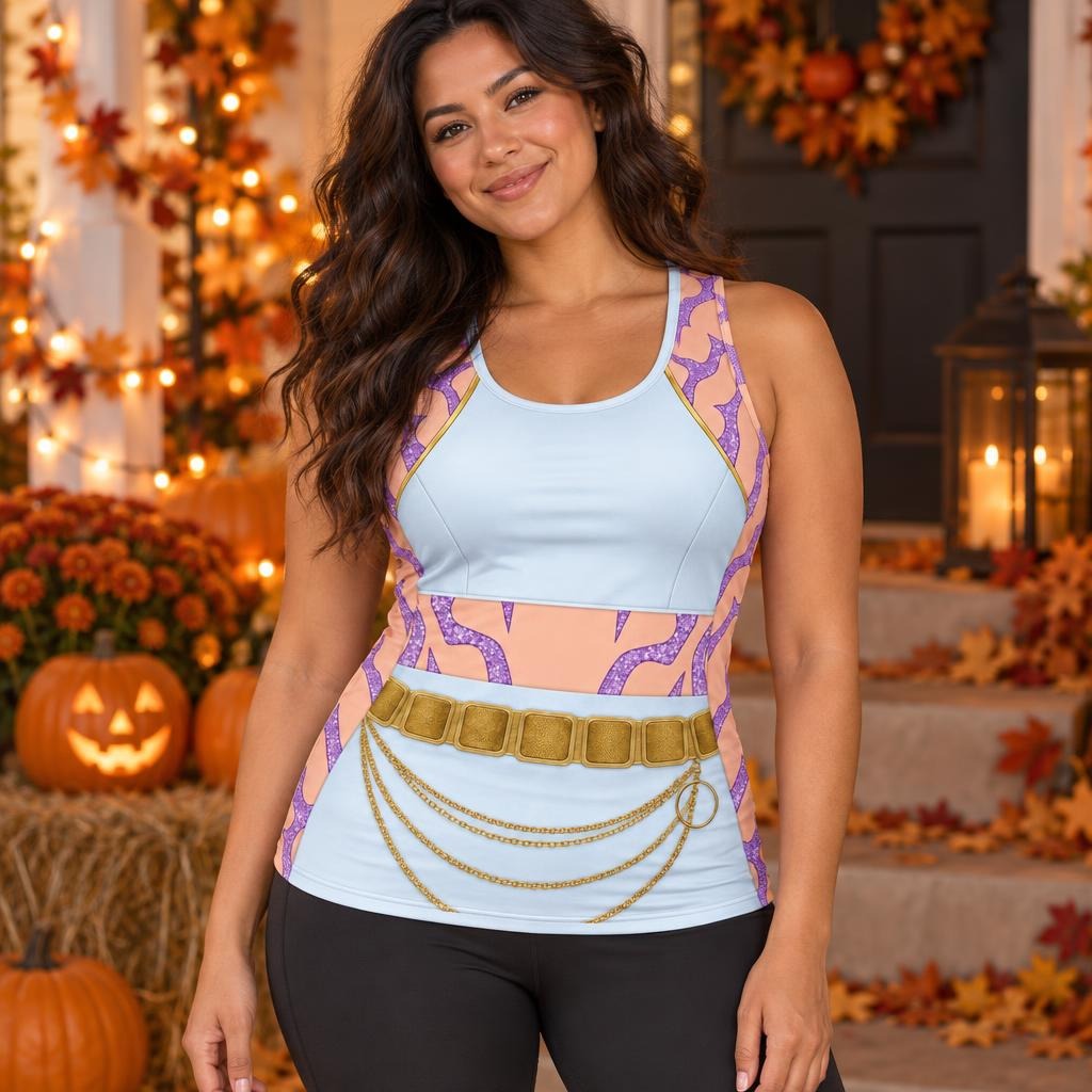 Moonlit Idol Warrior Costume All Over Women's Racerback Tank Top