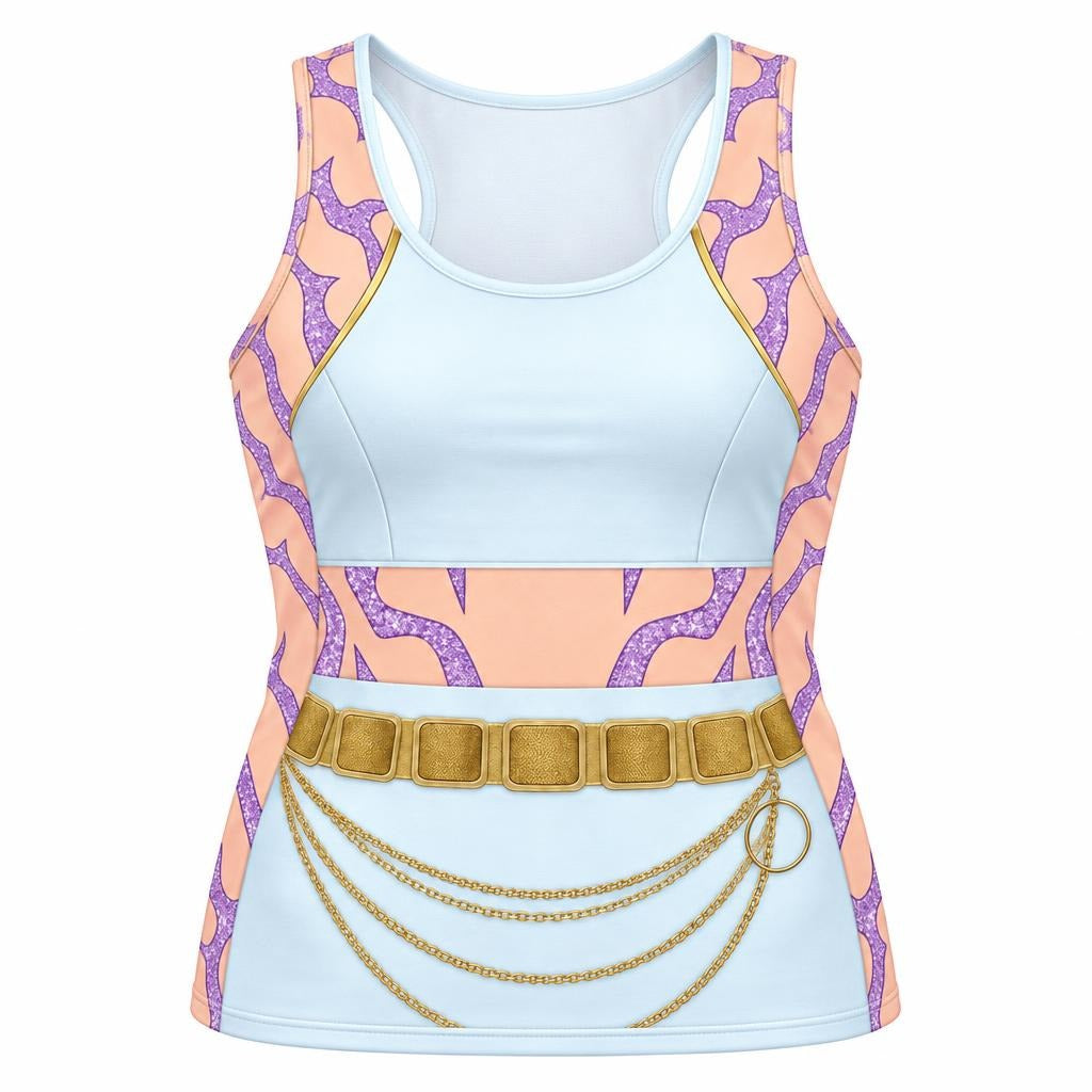 Moonlit Idol Warrior Costume All Over Women's Racerback Tank Top