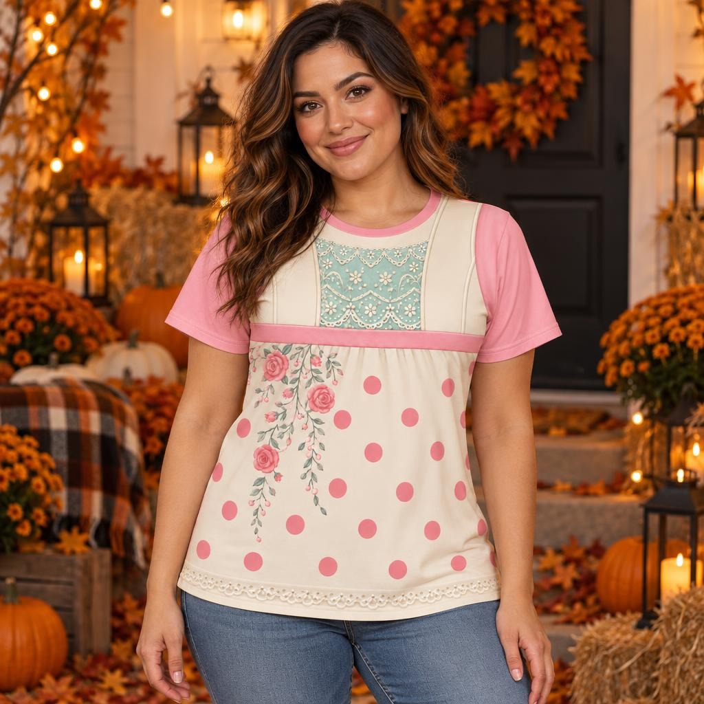 Pink Shepherdess Costume All Over Women's T-Shirt