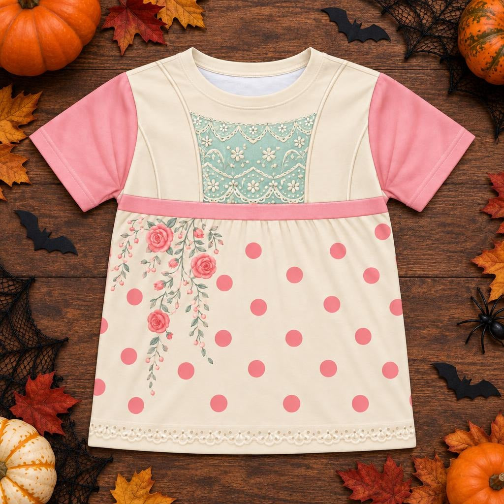 Pink Shepherdess Costume All Over Youth T-Shirt