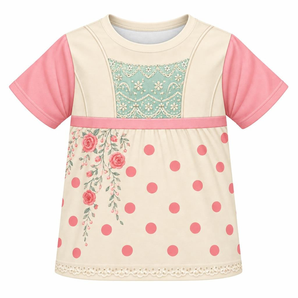 Pink Shepherdess Costume All Over Youth T-Shirt