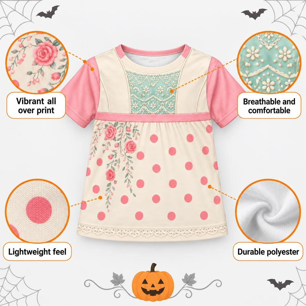 Pink Shepherdess Costume All Over Toddler T-Shirt