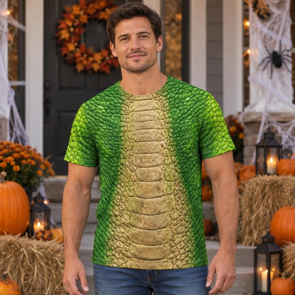 Friendly Green T-Rex Costume All Over Men's T-Shirt
