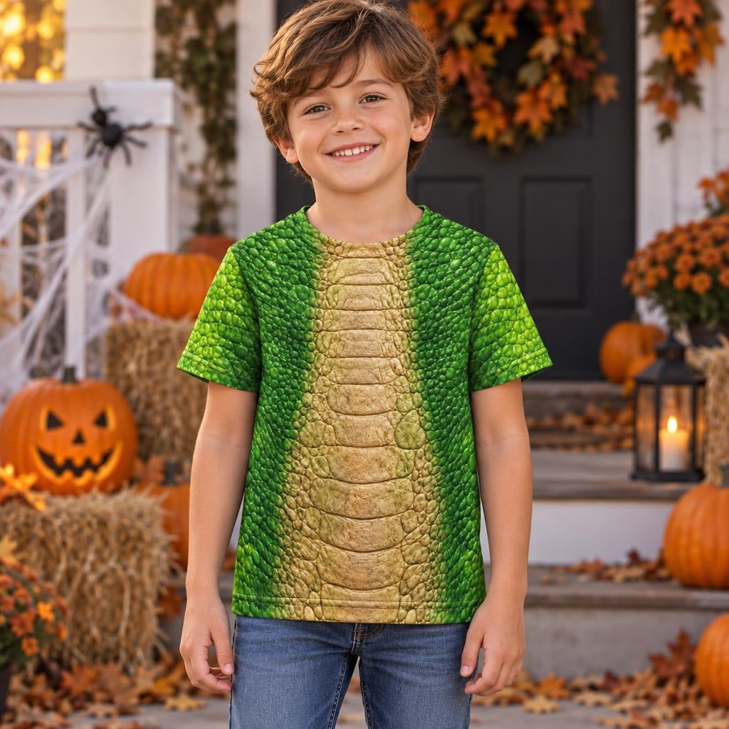 Friendly Green T-Rex Costume All Over Toddler T-Shirt