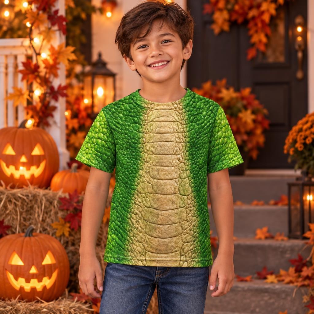 Friendly Green T-Rex Costume All Over Toddler T-Shirt