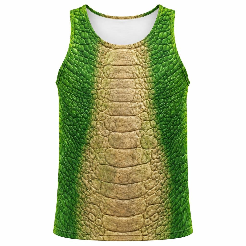 Friendly Green T-Rex Costume All Over Men's Tank Top
