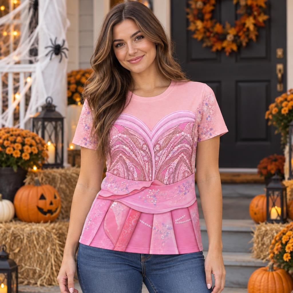 Pink Enchanted Witch Costume All Over Women's T-Shirt