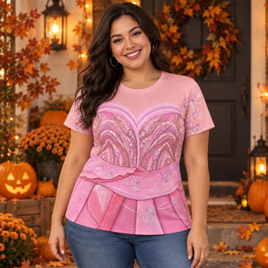 Pink Enchanted Witch Costume All Over Women's T-Shirt