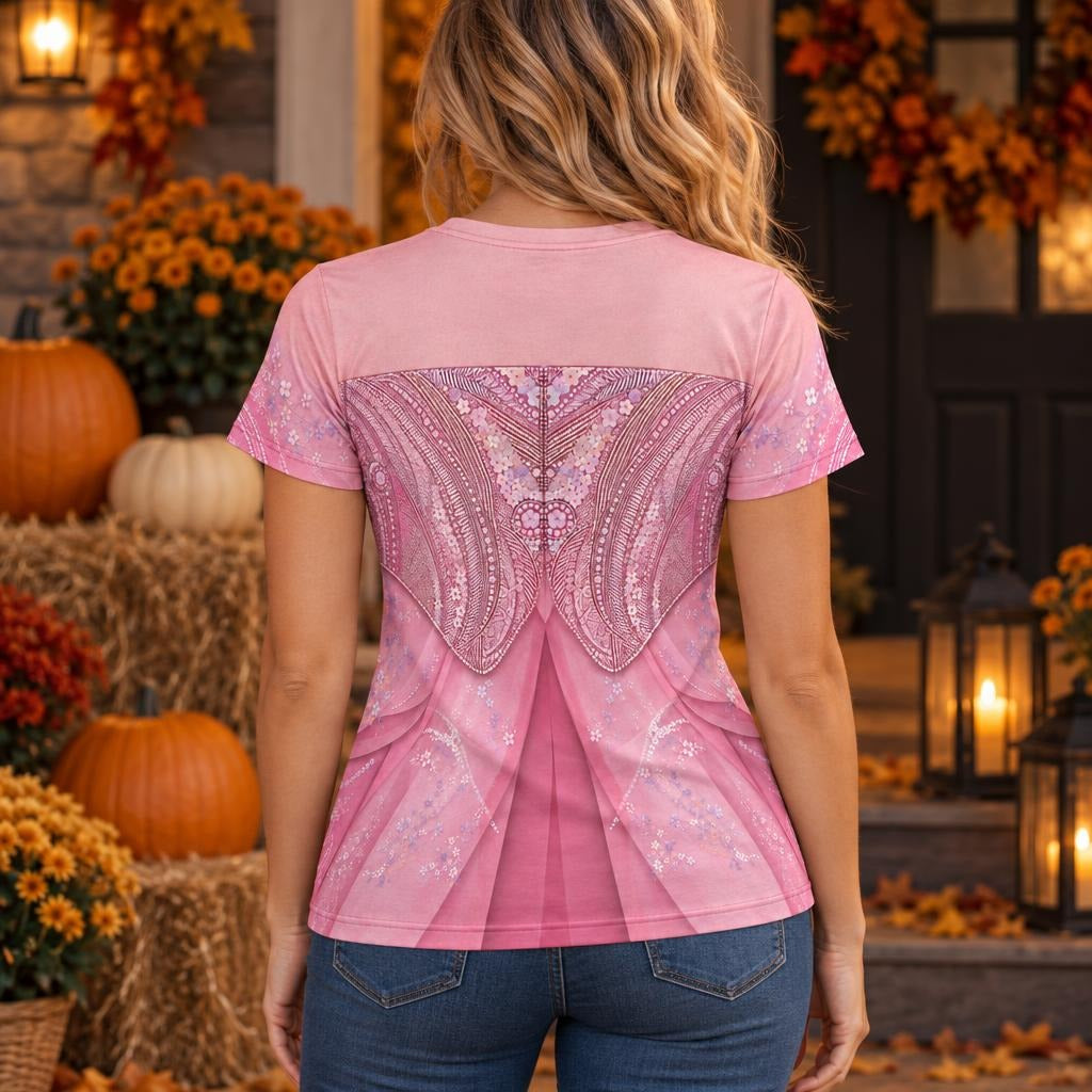 Pink Enchanted Witch Costume All Over Women's T-Shirt