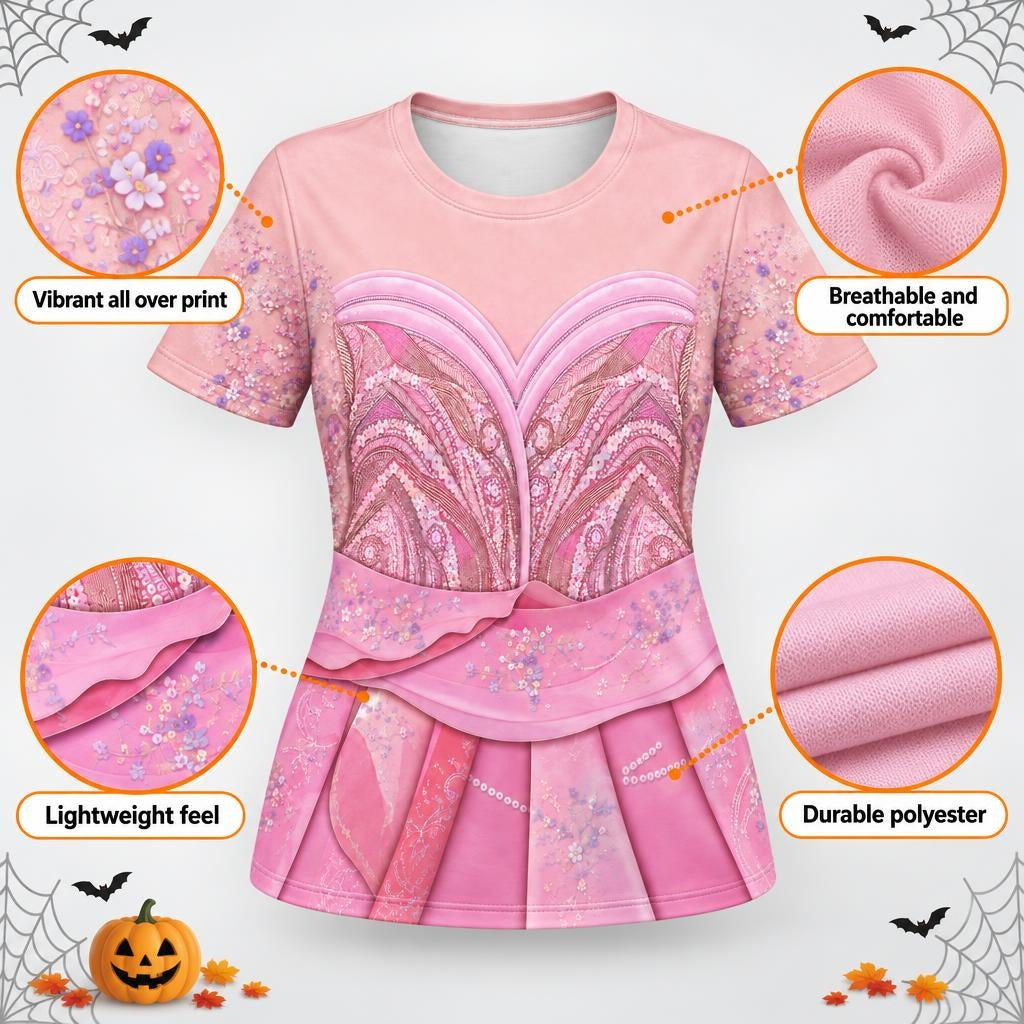 Pink Enchanted Witch Costume All Over Women's T-Shirt