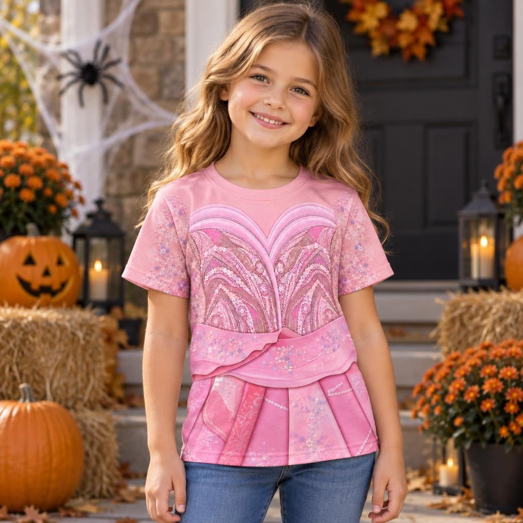 Pink Enchanted Witch Costume All Over Youth T-Shirt