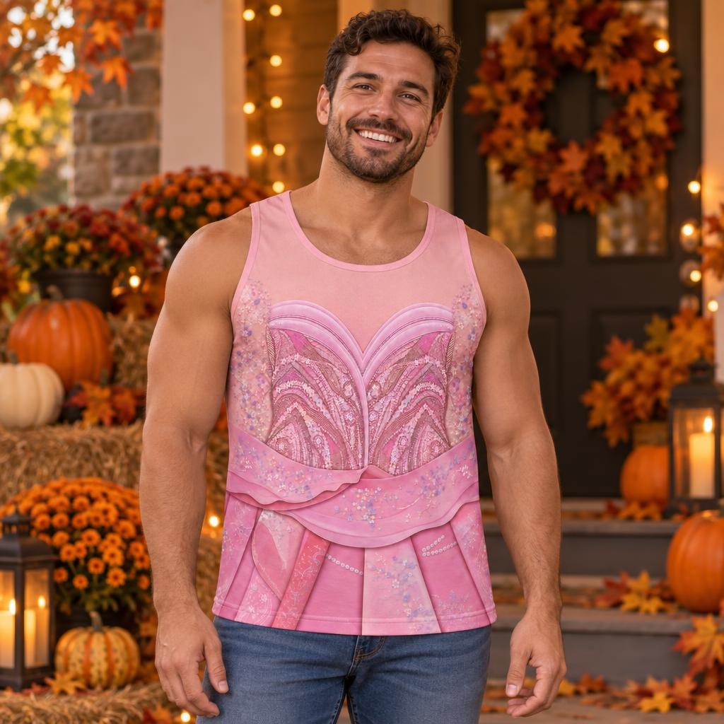 Pink Enchanted Witch Costume All Over Men's Tank Top