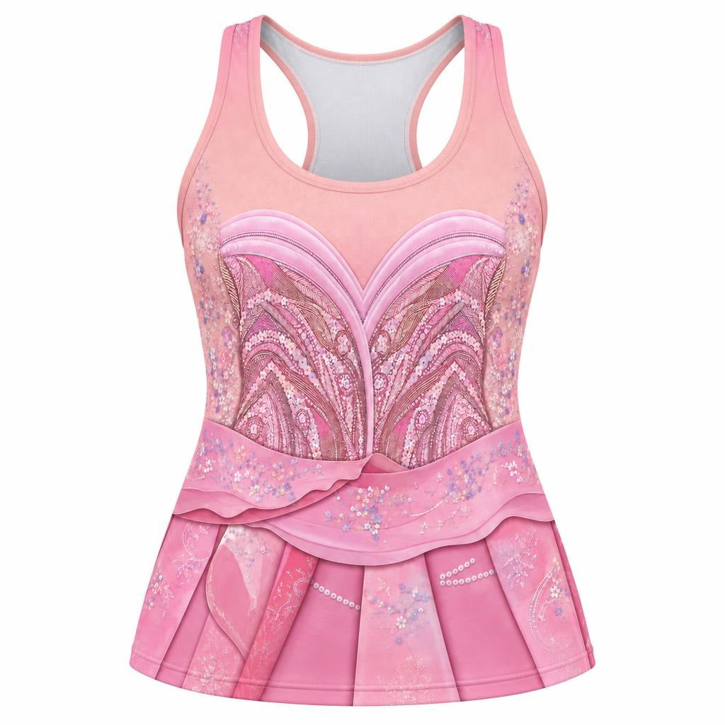 Pink Enchanted Witch Costume All Over Women's Racerback Tank Top