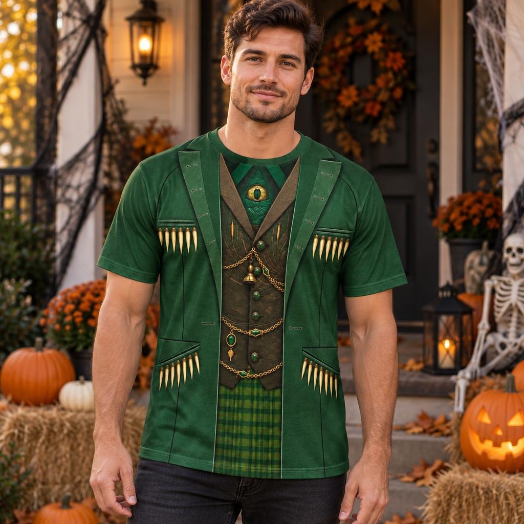 Emerald Trickster Suit Costume All Over Men's T-Shirt