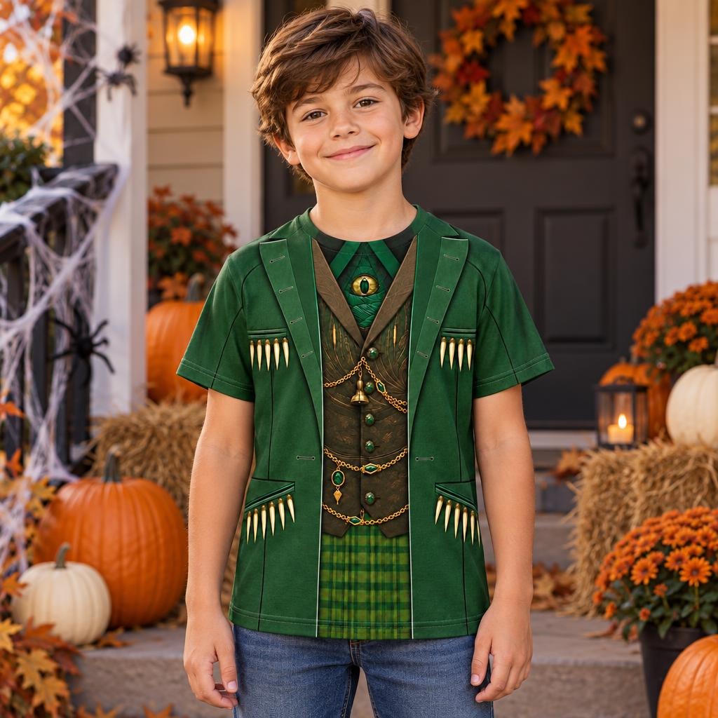 Emerald Trickster Suit Costume All Over Youth T-Shirt