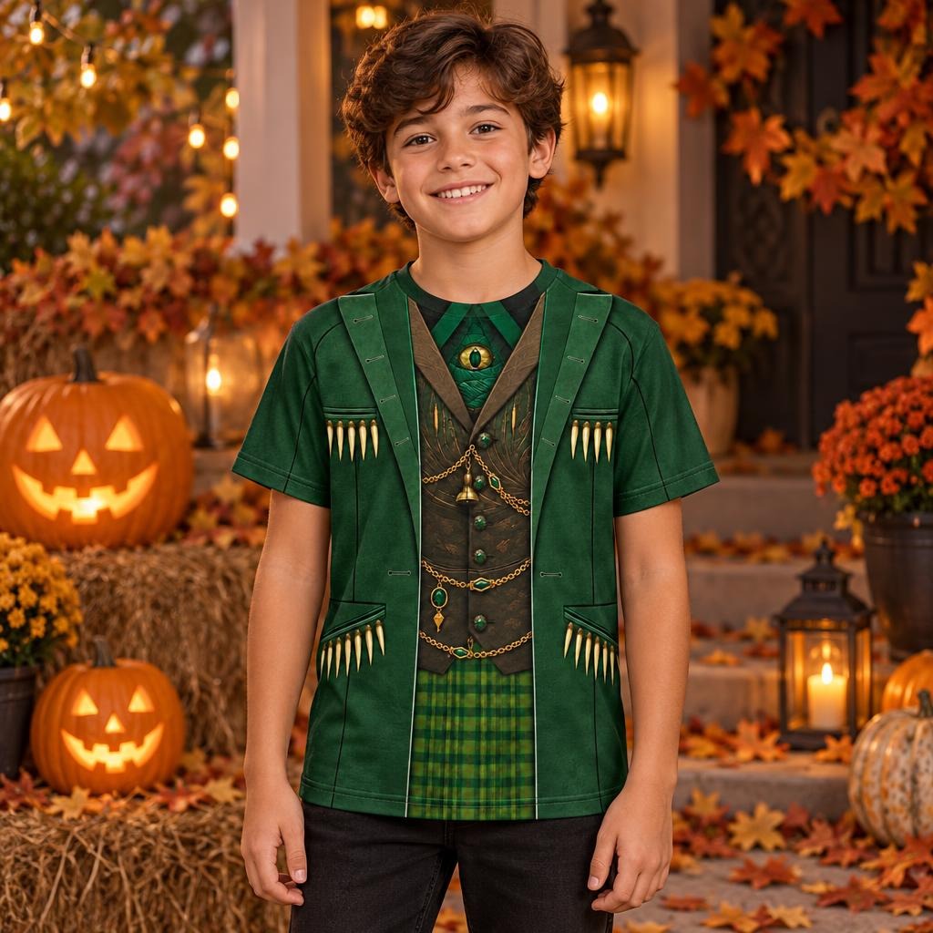 Emerald Trickster Suit Costume All Over Youth T-Shirt