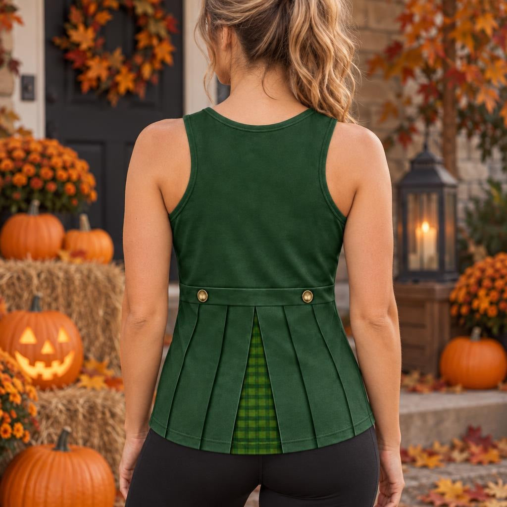 Emerald Trickster Suit Costume All Over Women's Racerback Tank Top