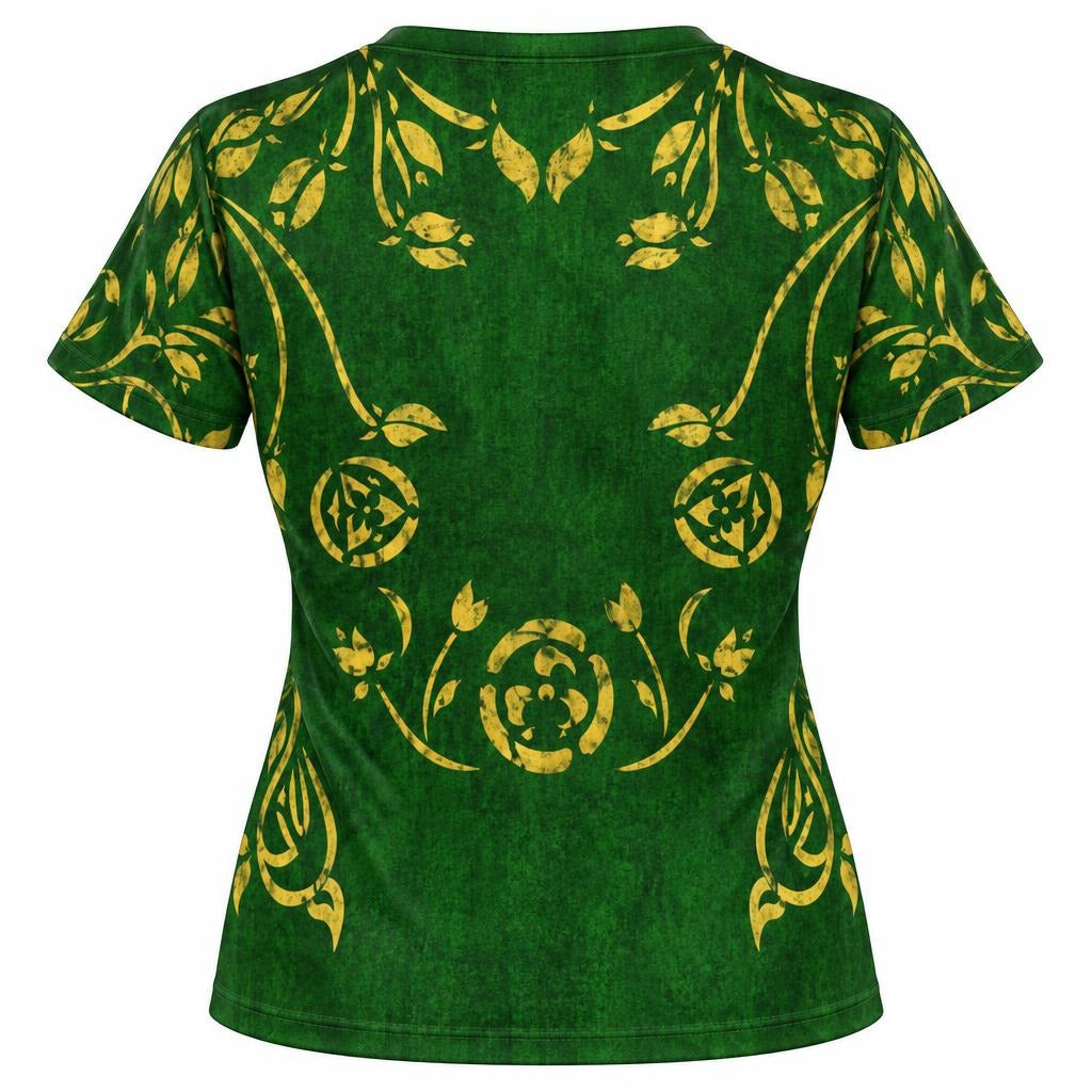 Green Spellbook Witch Costume All Over Women's T-Shirt Women's T-Shirts Old Glory