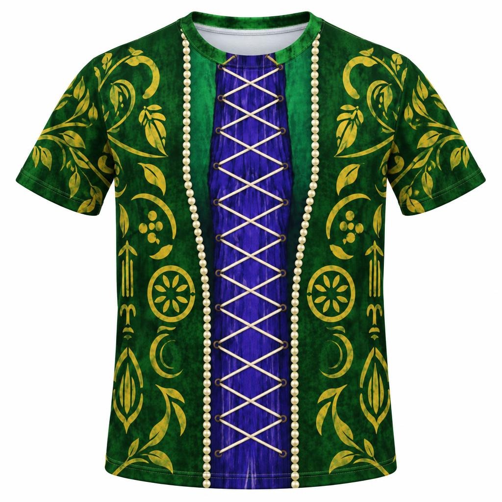 Green Spellbook Witch Costume All Over Youth T-Shirt Youth T-Shirts Old Glory YSM Multicolor