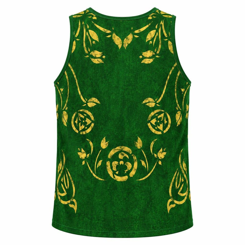 Green Spellbook Witch Costume All Over Men's Tank Top Men's Tank Tops Old Glory