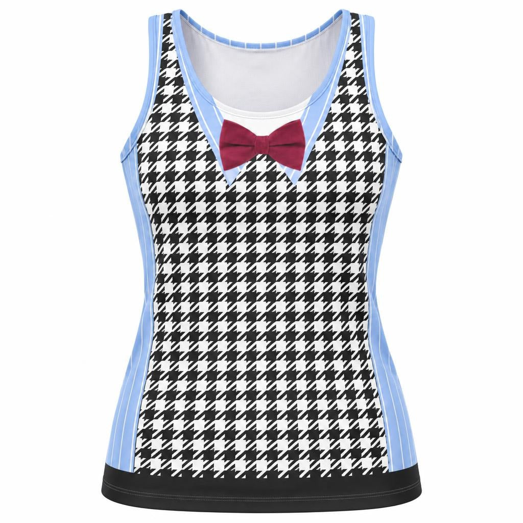 Fearful Frankie Costume All Over Women's Racerback Tank Top Women's Tank Tops Old Glory SM Multicolor