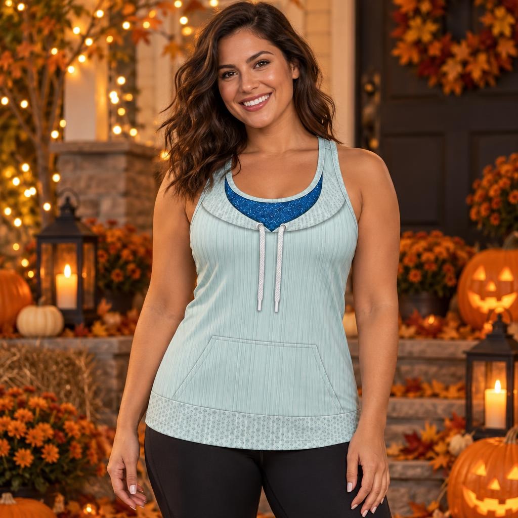 Sad Sally Costume All Over Women's Racerback Tank Top Women's Tank Tops Old Glory