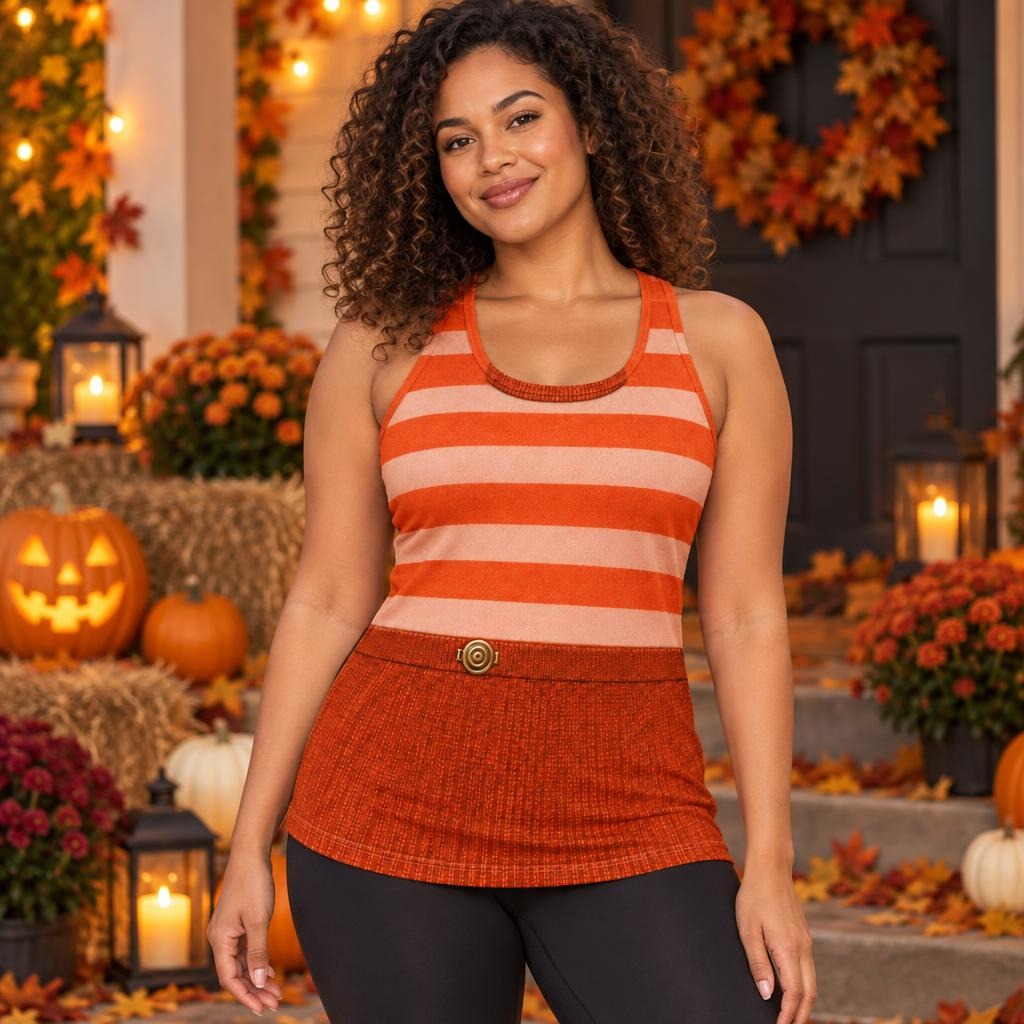 Anxious Ally Costume All Over Women's Racerback Tank Top Women's Tank Tops Old Glory
