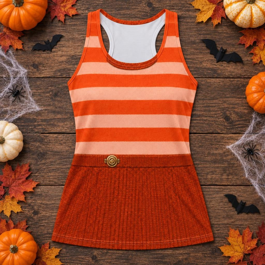 Anxious Ally Costume All Over Women's Racerback Tank Top Women's Tank Tops Old Glory