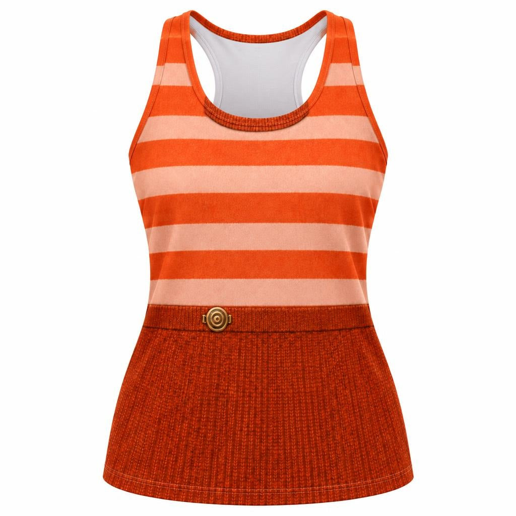 Anxious Ally Costume All Over Women's Racerback Tank Top Women's Tank Tops Old Glory SM Multicolor
